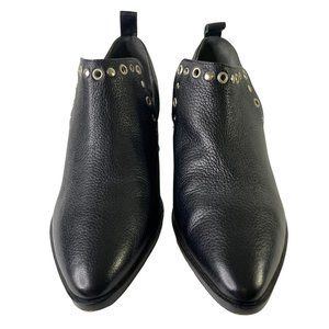 REBECCA MINKOFF ANNETTE EYELET STUDDED BOOTIE BLACK SIZE 6.5M